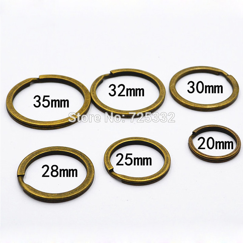 Vintage Fashion Illustration - 100pcs DIY Key Ring Metal Vintage