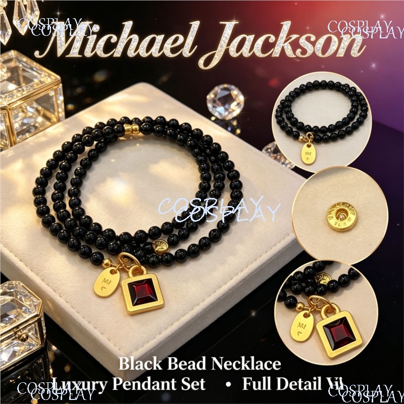 Vintage Fashion Necklace - Vintage Beaded Necklace Michael Jackson Cosplay