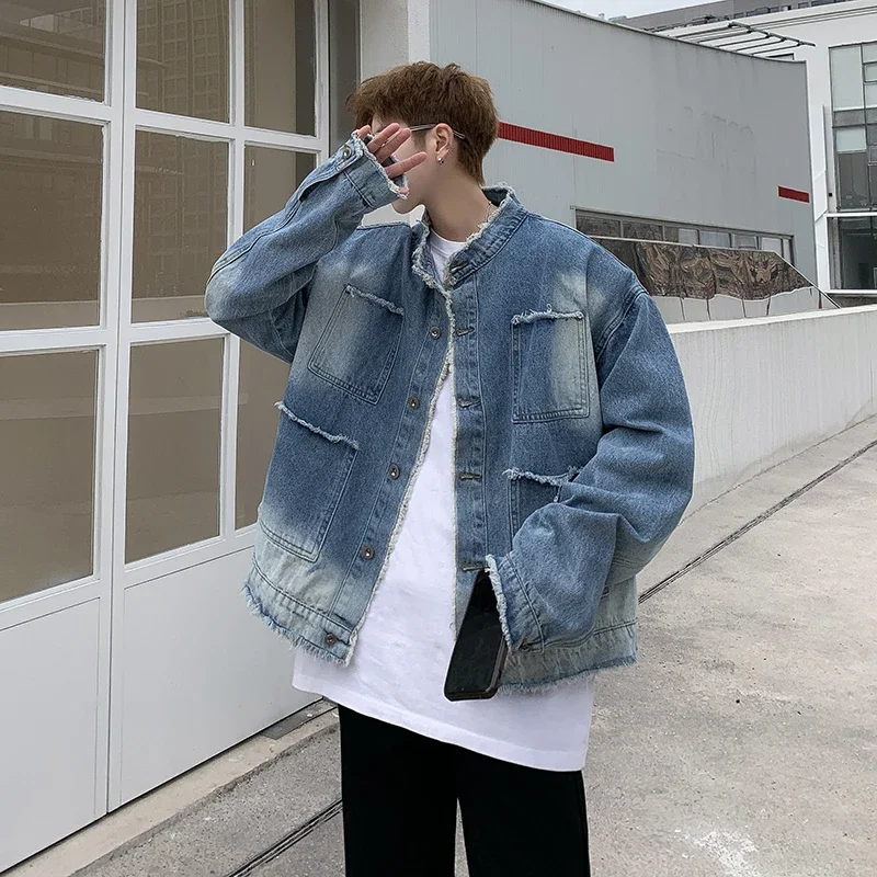 American Retro Hip Pop Raw Edg - огляд і ціна Patchwork Jean Jacket
