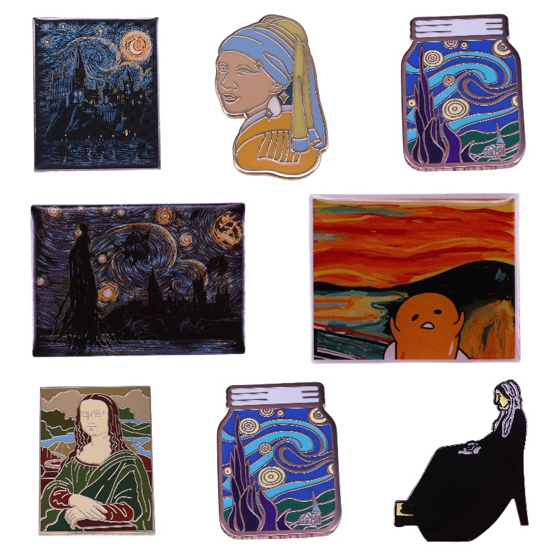 Hard Enamel Pins Classic Art B - огляд і ціна Vintage Fashion Illustration