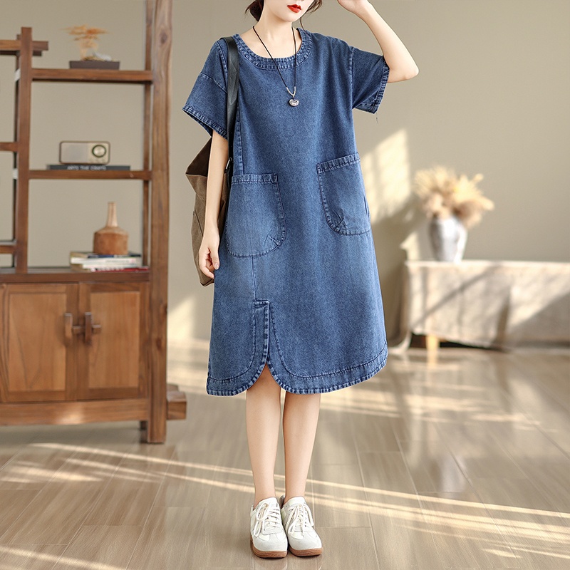 High-End plus Size Midi Dress  - огляд і ціна Denim Skirt Midi Vintage