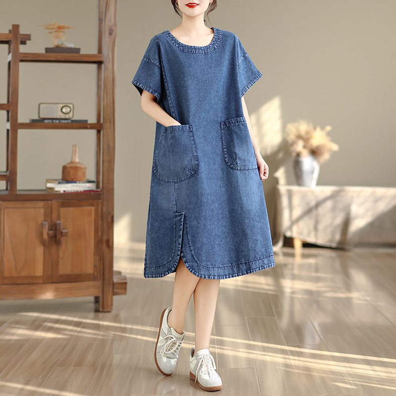 High-End plus Size Midi Dress  - огляд і ціна Denim Skirt Midi Vintage