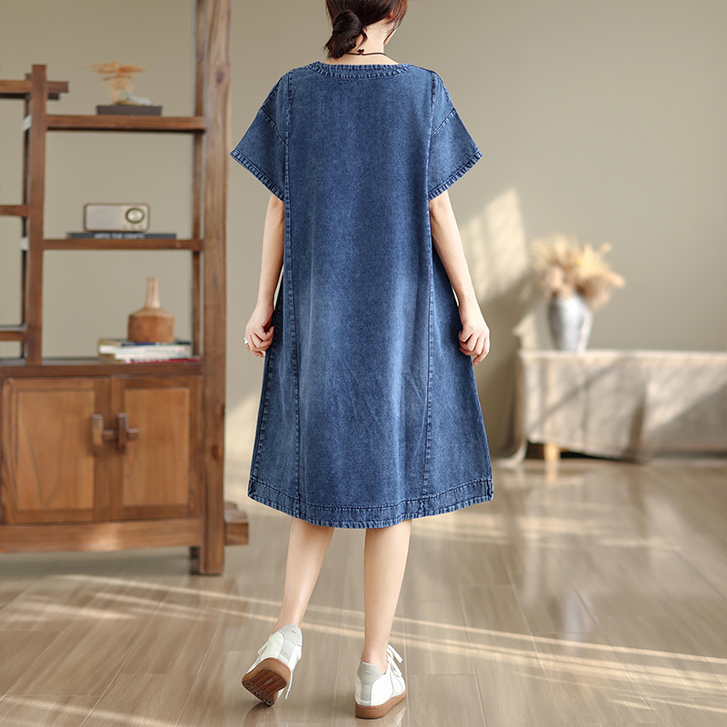 High-End plus Size Midi Dress  - огляд і ціна Denim Skirt Midi Vintage