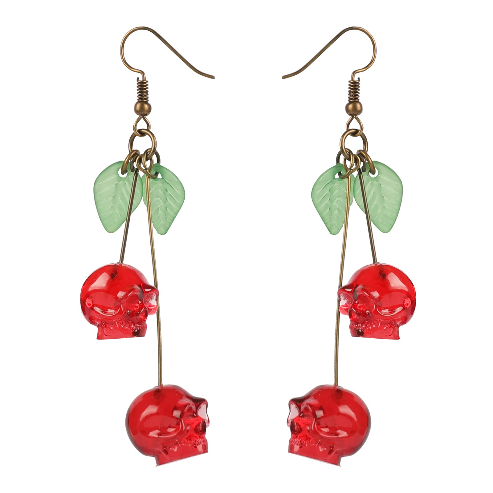 Skull Cherry -Red Skulls Earri - огляд і ціна Quirky Vintage Fashion