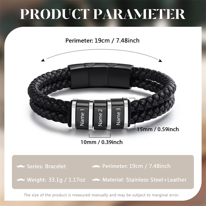 Personalized Bracelets for Men - огляд і ціна Vintage Fashion Names