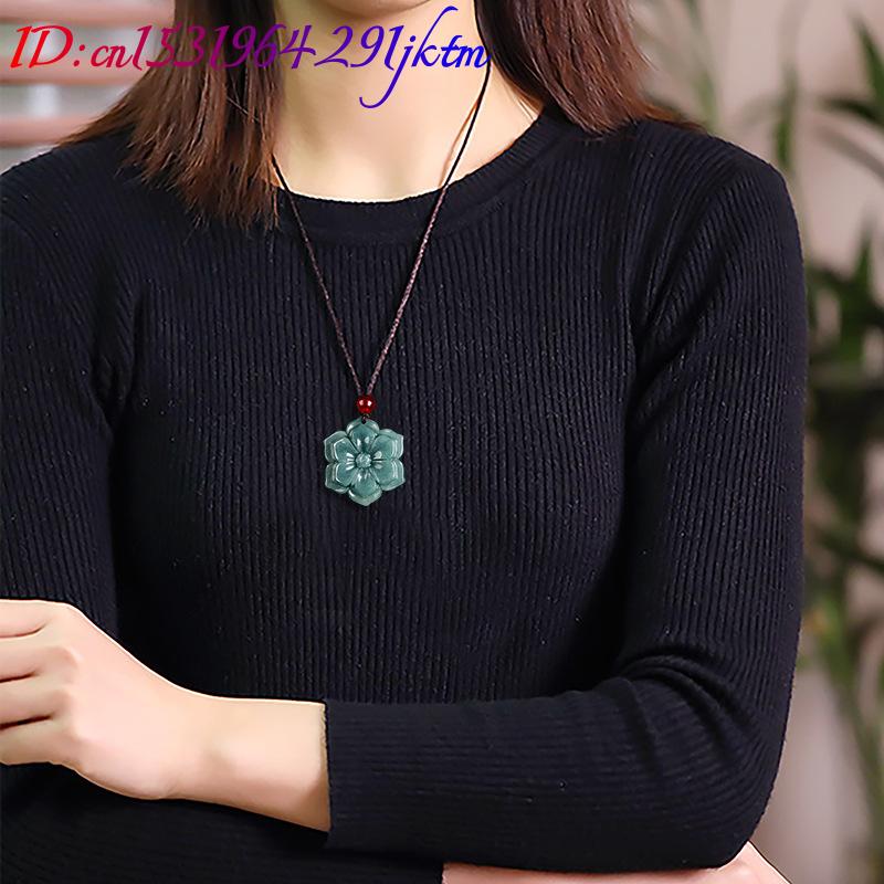 Burmese Jadeite Flower Pendant - огляд і ціна Vintage Fashion Necklace