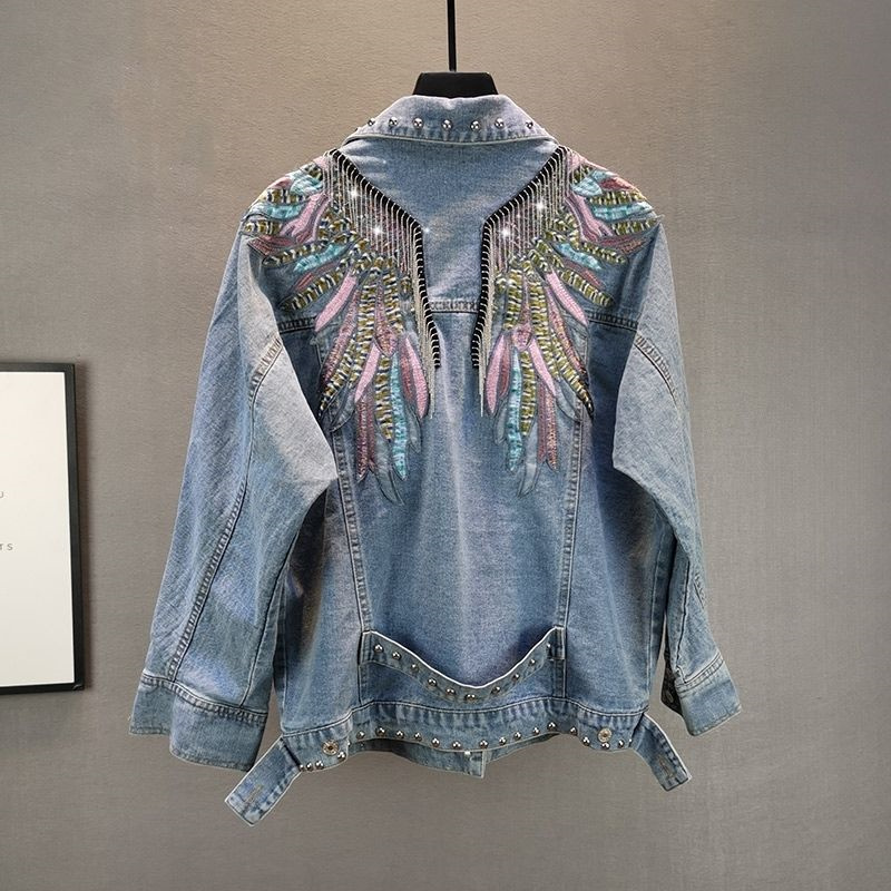 2024 New AutumnFashion Rivet W - огляд і ціна Patchwork Jean Jacket