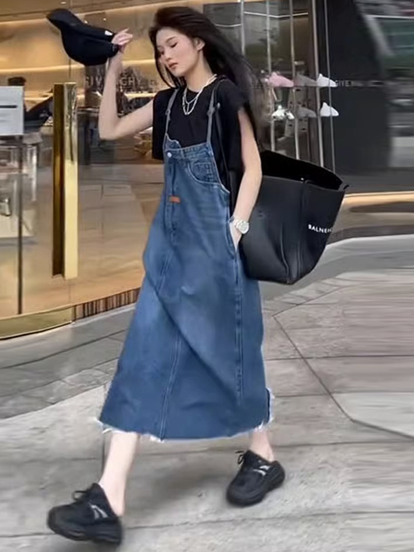 Vintage American Denim Overall - огляд і ціна Denim Skirt Midi Vintage