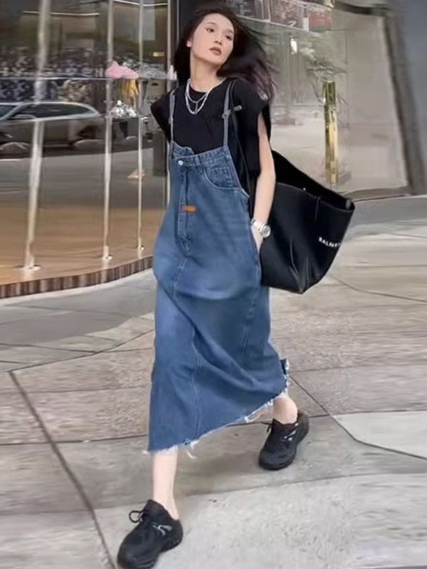 Vintage American Denim Overall - огляд і ціна Denim Skirt Midi Vintage
