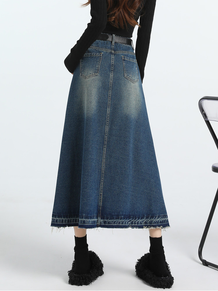 High Waist Vintage A-line Jean - огляд і ціна Denim Skirt Midi Vintage