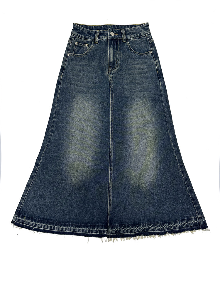 High Waist Vintage A-line Jean - огляд і ціна Denim Skirt Midi Vintage
