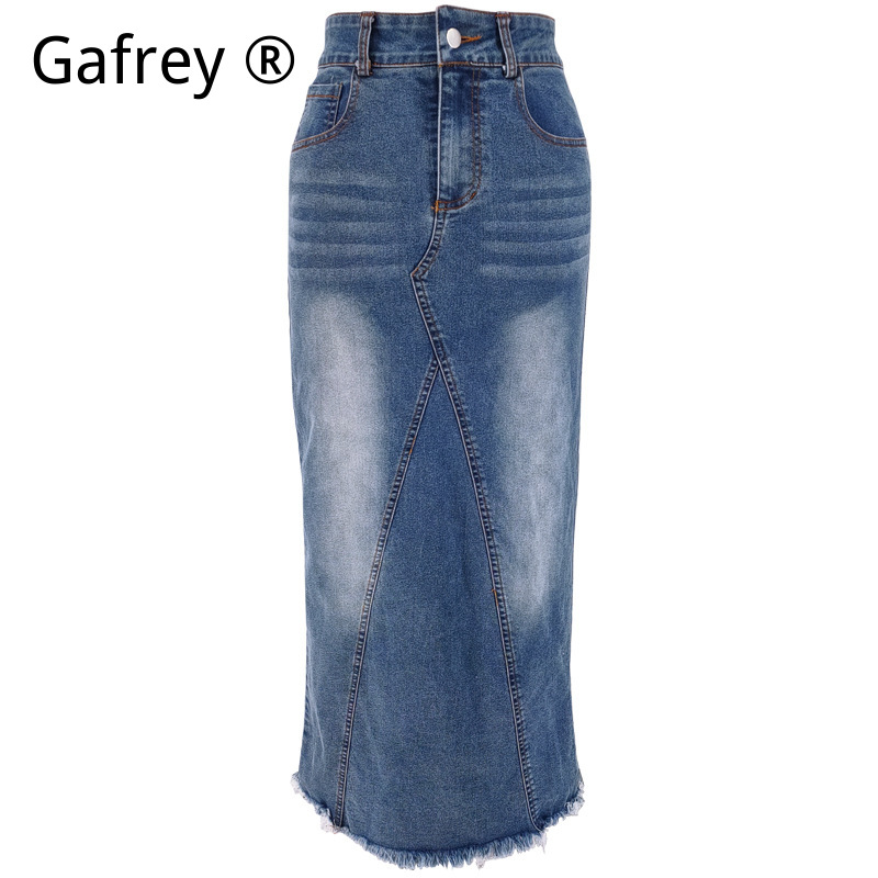 Women Denim Midi Skirt High Wa - огляд і ціна Denim Skirt Midi Vintage