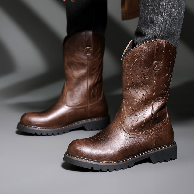 Fashion Mens Cowboy Boots New  - огляд і ціна Vintage Fashion De