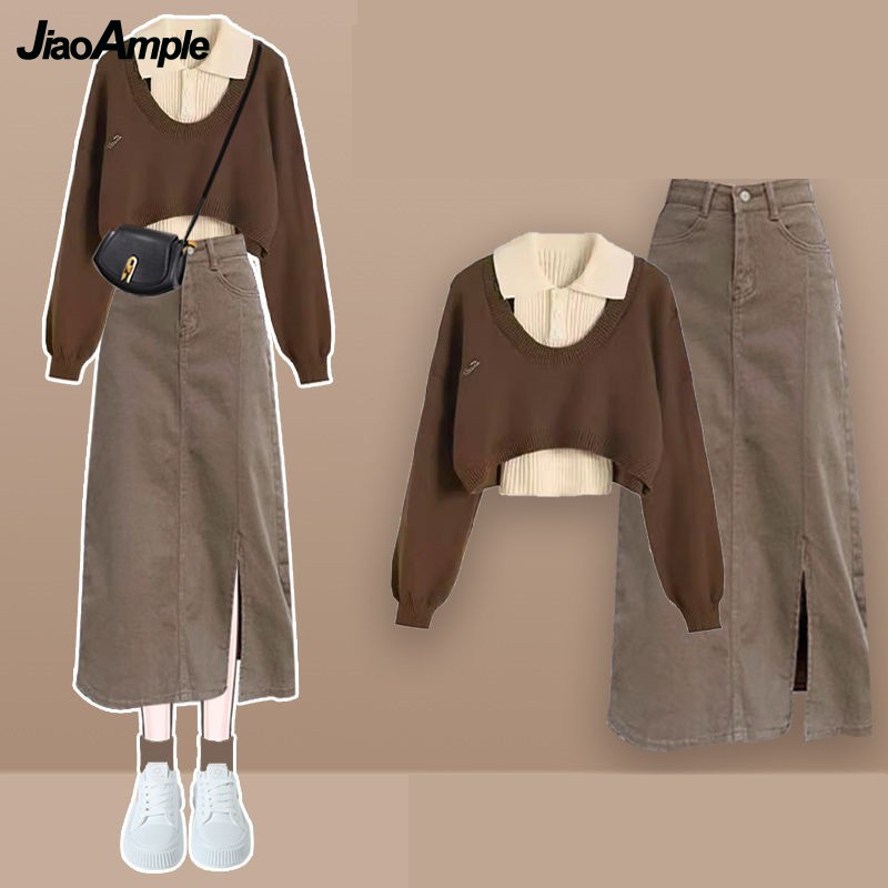 Women Spring Autumn New Vintag - огляд і ціна Denim Skirt Midi Vintage