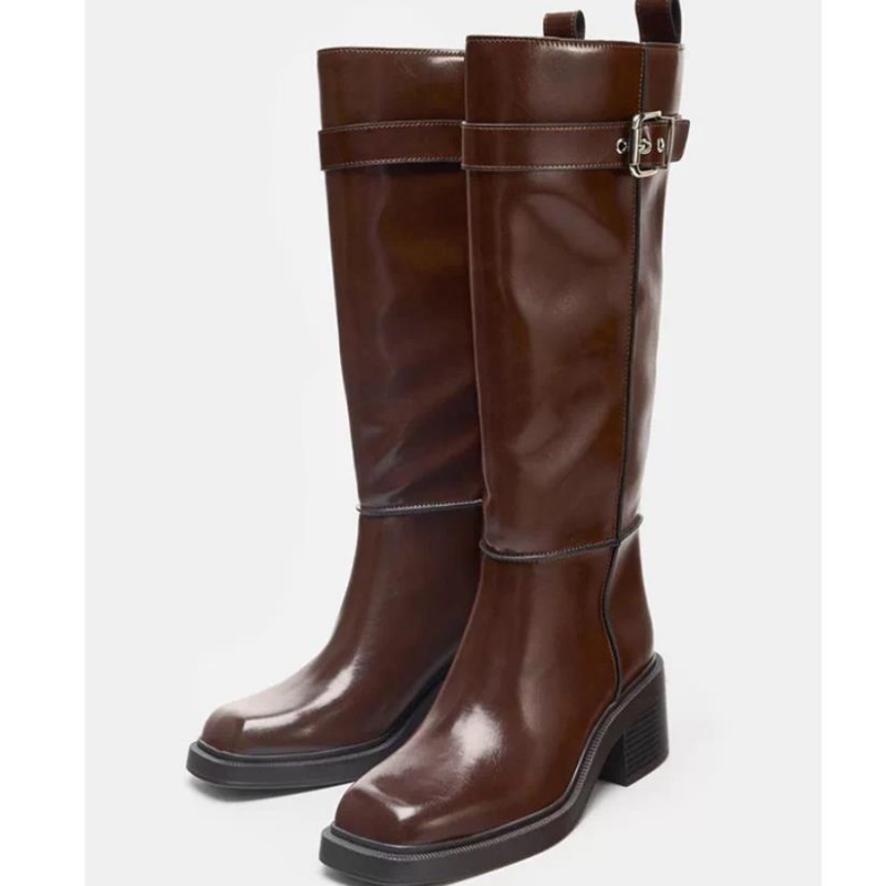 British Style Brown Knee Boots - огляд і ціна Vintage Fashion Design