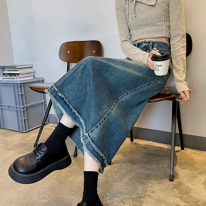 Skirts Women Midi Fashion High - огляд і ціна Denim Skirt Midi Vintage