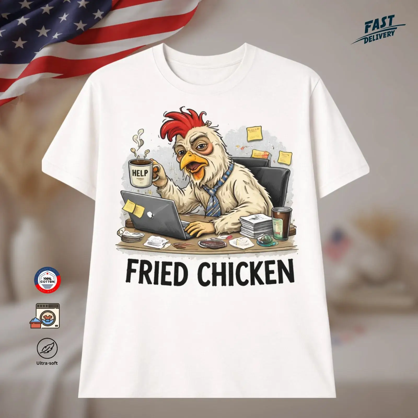 Tired Fried Chicken Office Job - огляд і ціна Vintage Fashion Jobs