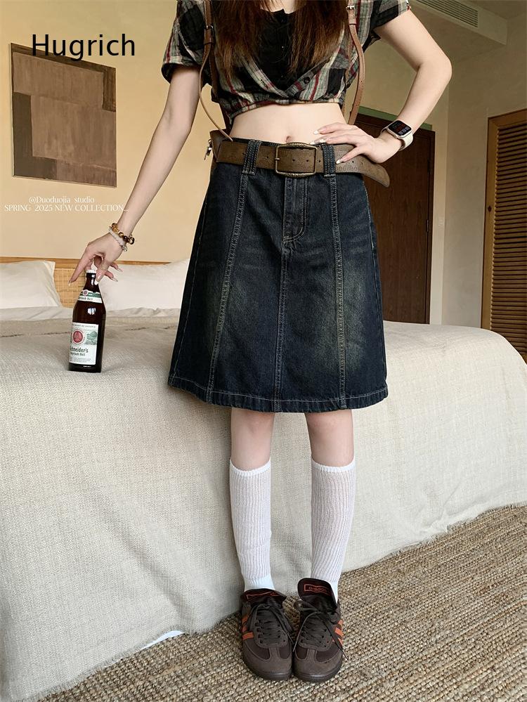 Streetwear Vintage A Line Deni - огляд і ціна Denim Skirt Midi Vintage