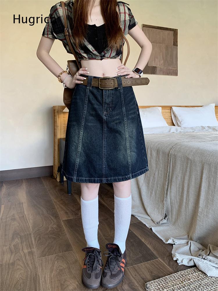 Streetwear Vintage A Line Deni - огляд і ціна Denim Skirt Midi Vintage