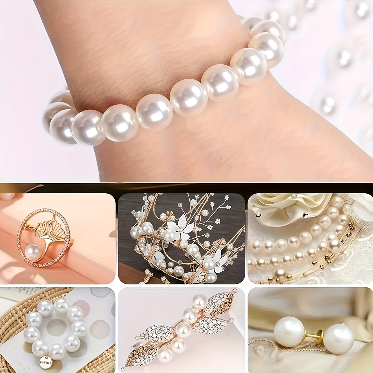 1388pcs 4/6/8/10mm Black, Whit - огляд і ціна Vintage Fashion Necklace