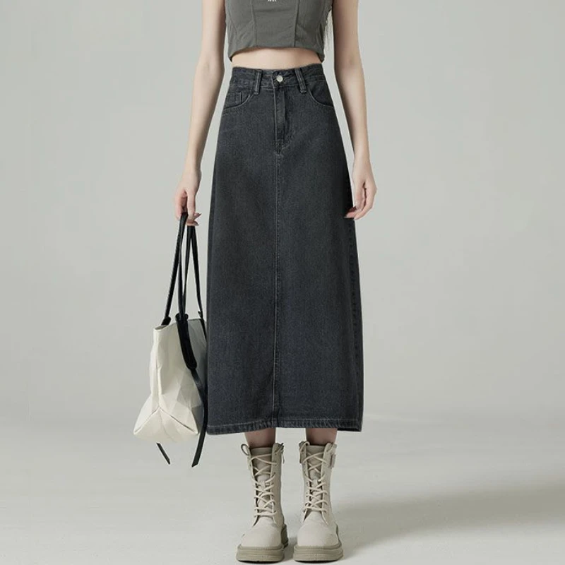 Denim Skirts Women Midi Back-s - огляд і ціна Denim Skirt Midi Vintage