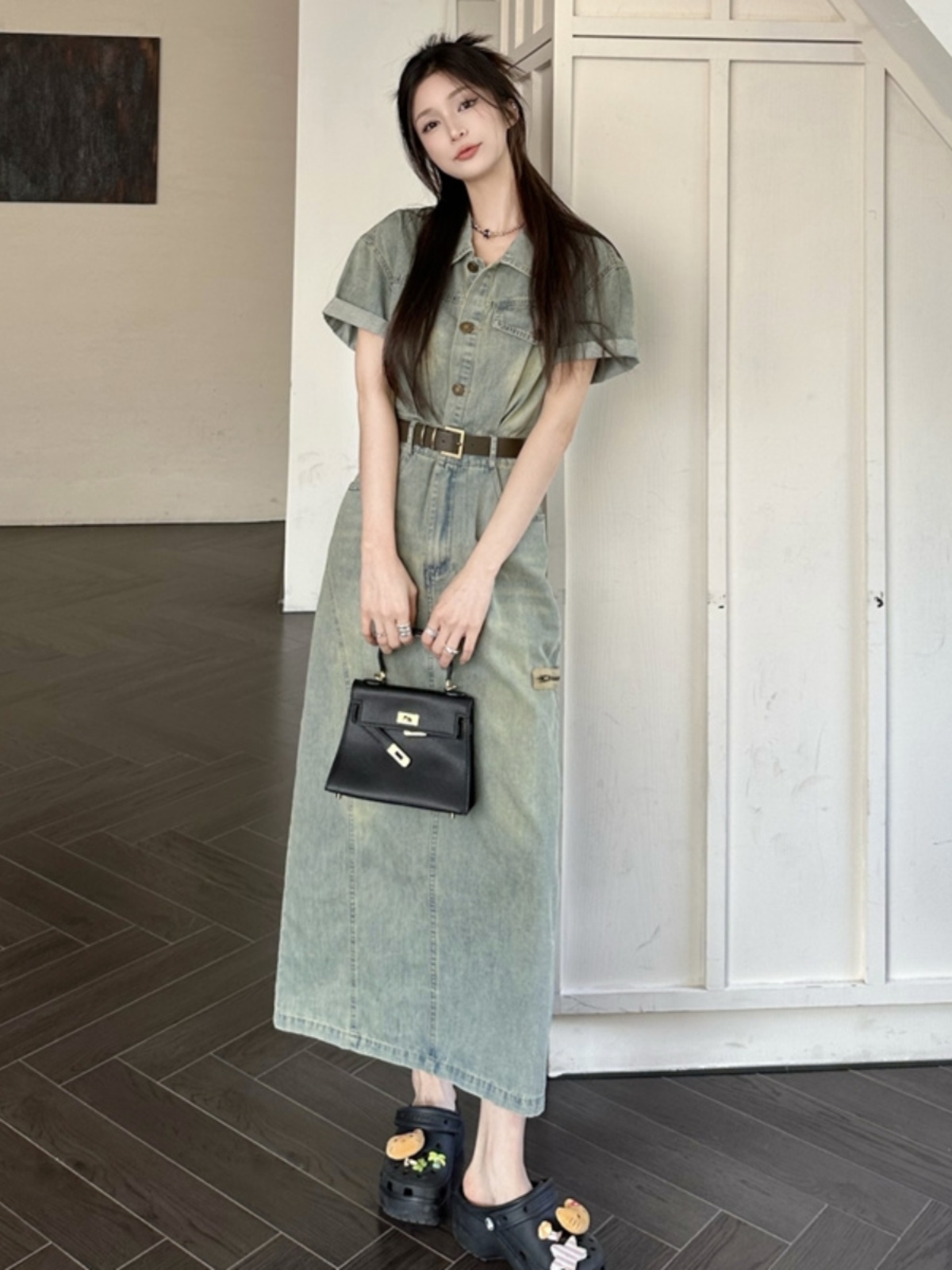 plus Size Vintage American Sle - огляд і ціна Denim Skirt Midi Vintage