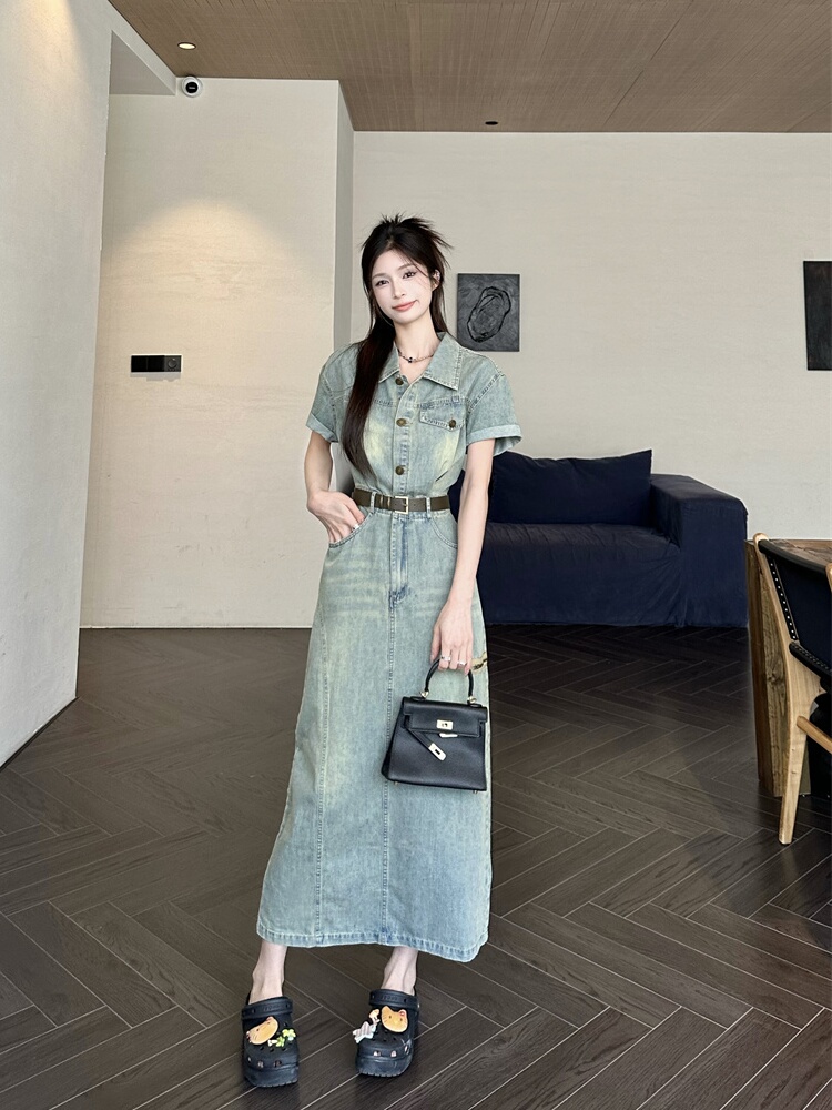 plus Size Vintage American Sle - огляд і ціна Denim Skirt Midi Vintage