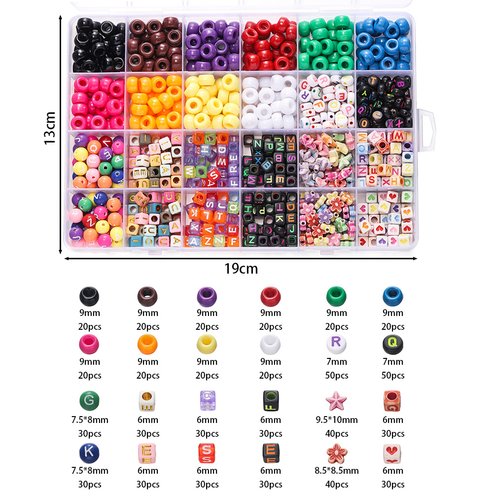 1 Box Colorful Acrylic Pony Be - огляд і ціна Vintage Fashion Necklace